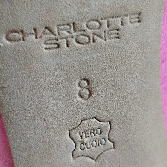 Charlotte Stone Risa Suede Nassau Mismatched Cap Toe Pump Heels Size 8 - Picture 9 of 9